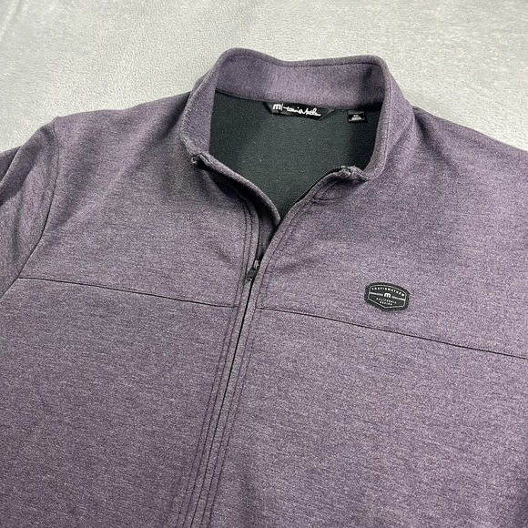 Travis Mathew Men's Heather Purple Long Sleeve Told My WiFi Zip Jacket Size 2XL - Picture 1 of 9